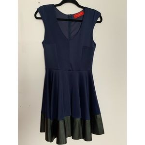Navy blue and black Akria dress